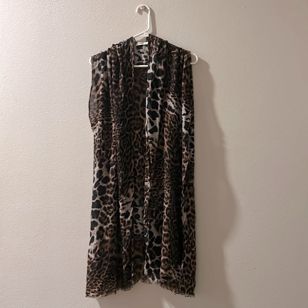 Leopard print cover up/kimono
